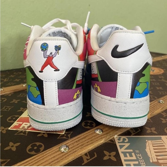 Nike Air Force 1 Low x Ruohan Wang Multi-Color 2020. Flyleather AF1, Men's US 11 - Picture 4 of 8